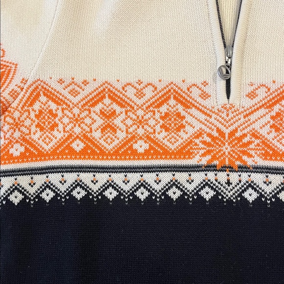 Dale of Norway Women’s Moritz Swwater Black, Cream and Orange Medium Like New! - Picture 5 of 11